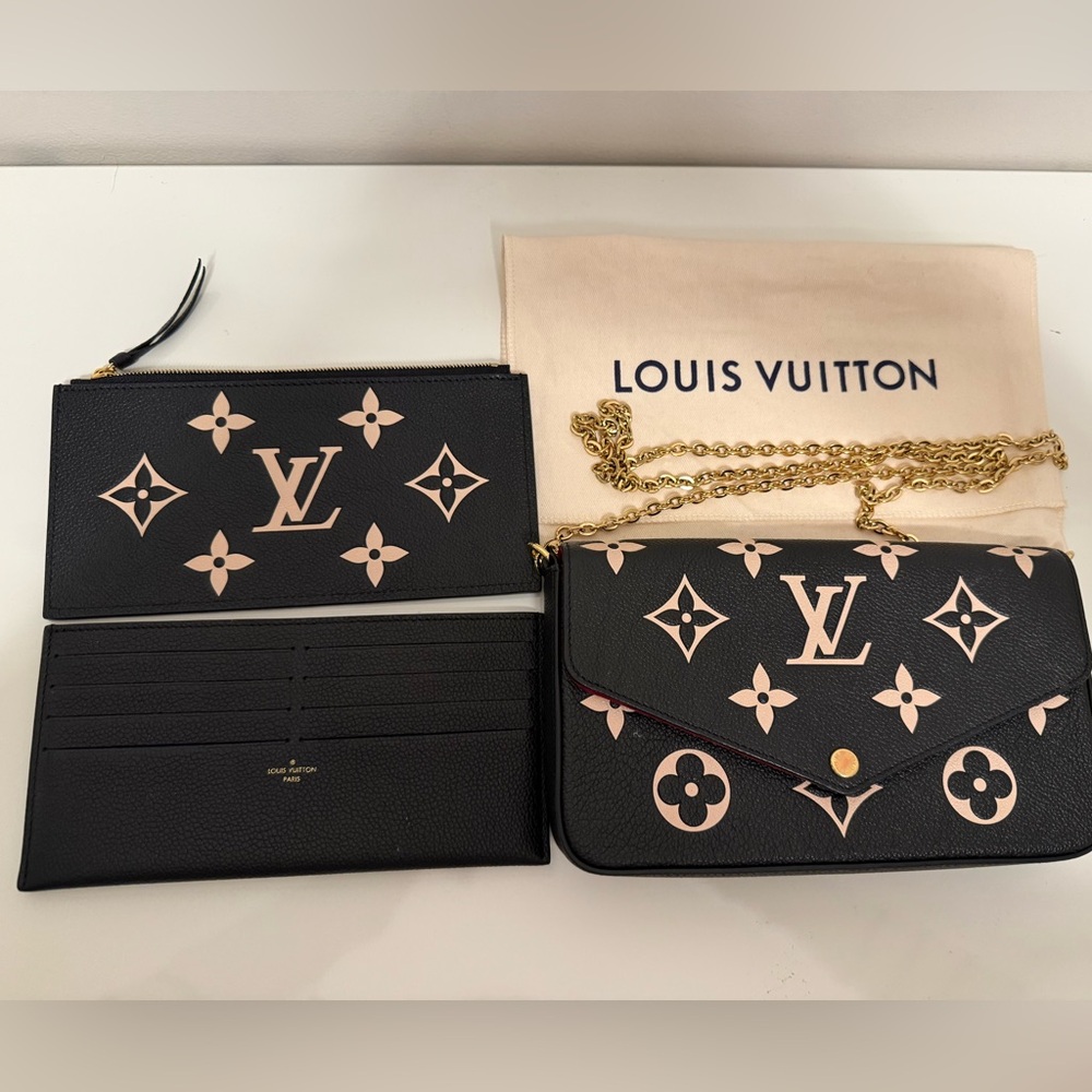 NOT FOR SALE-Louis Vuitton Félicie Pochette - Black/Beige